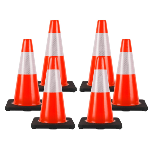 Traffic Cones 18 inch 6 Pack